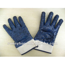 Nitrile coated gloves,safety cuff,with chips